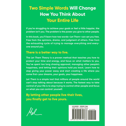 Mel Robbins The Let Them Theory: A Life-Changing Tool That Millions of People Can't Stop Talking About